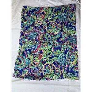 Lilly Pulitzer Toucan Play Riley Infinity Scarf Blue Pink Green VGUC